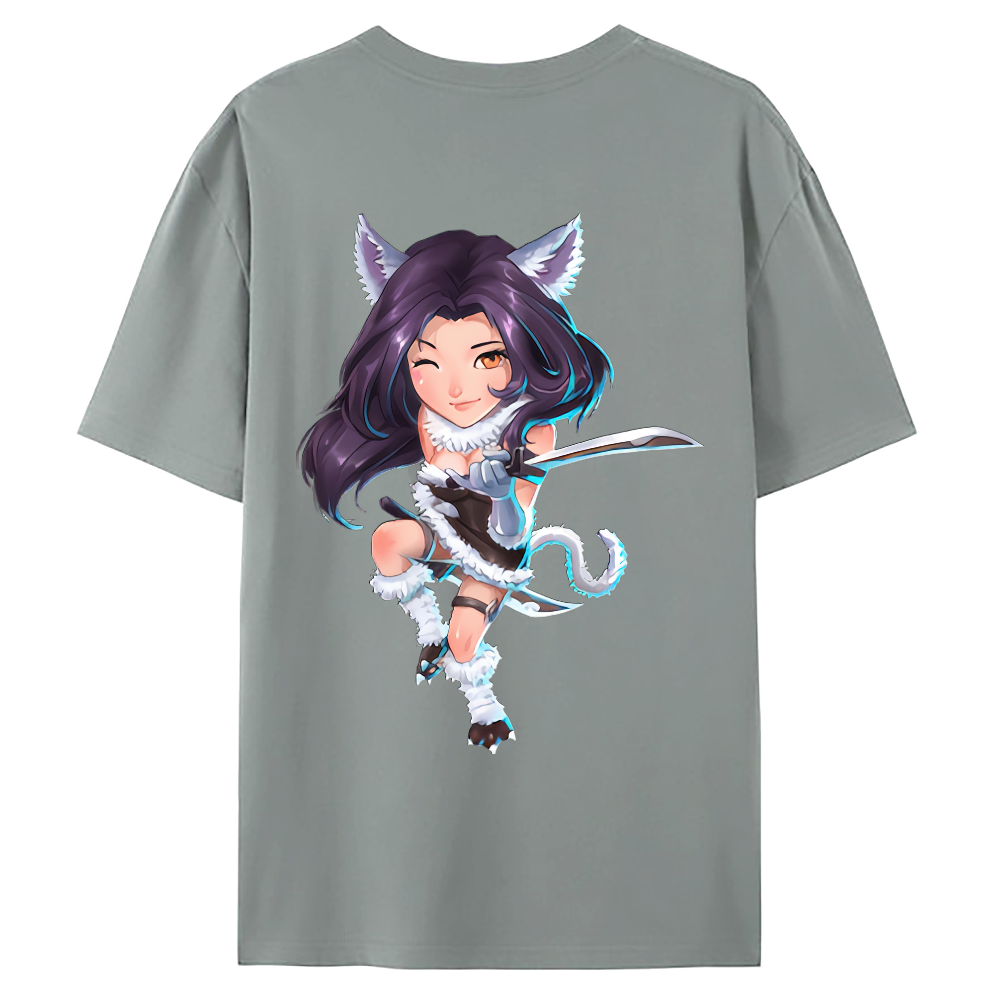 （画像用） リーグ・オブ・レジェンド League of Legends LOL 綿100％ メンズ半袖Tシャツ（バックプリント） 通気性